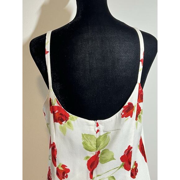 VINTAGE Laura Ashley NWT Poppy Alba Rose Waffle Sleeveless Dress Sundress 10 - Picture 6 of 10